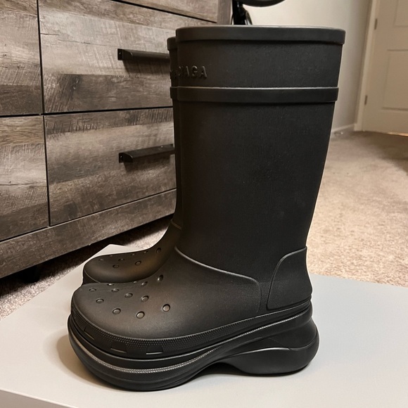 Black Balenciaga Croc boot - Picture 3 of 8